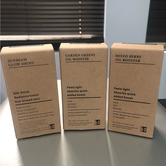 Set 3 CRABTREE EVELYN GARDENER Greens Oil Booster+Mixed Berry+Sunbeam Glow Drops - Picture 2 of 11